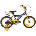 Detský bicykel 16" Fuzlu Hula boy čierno žltý